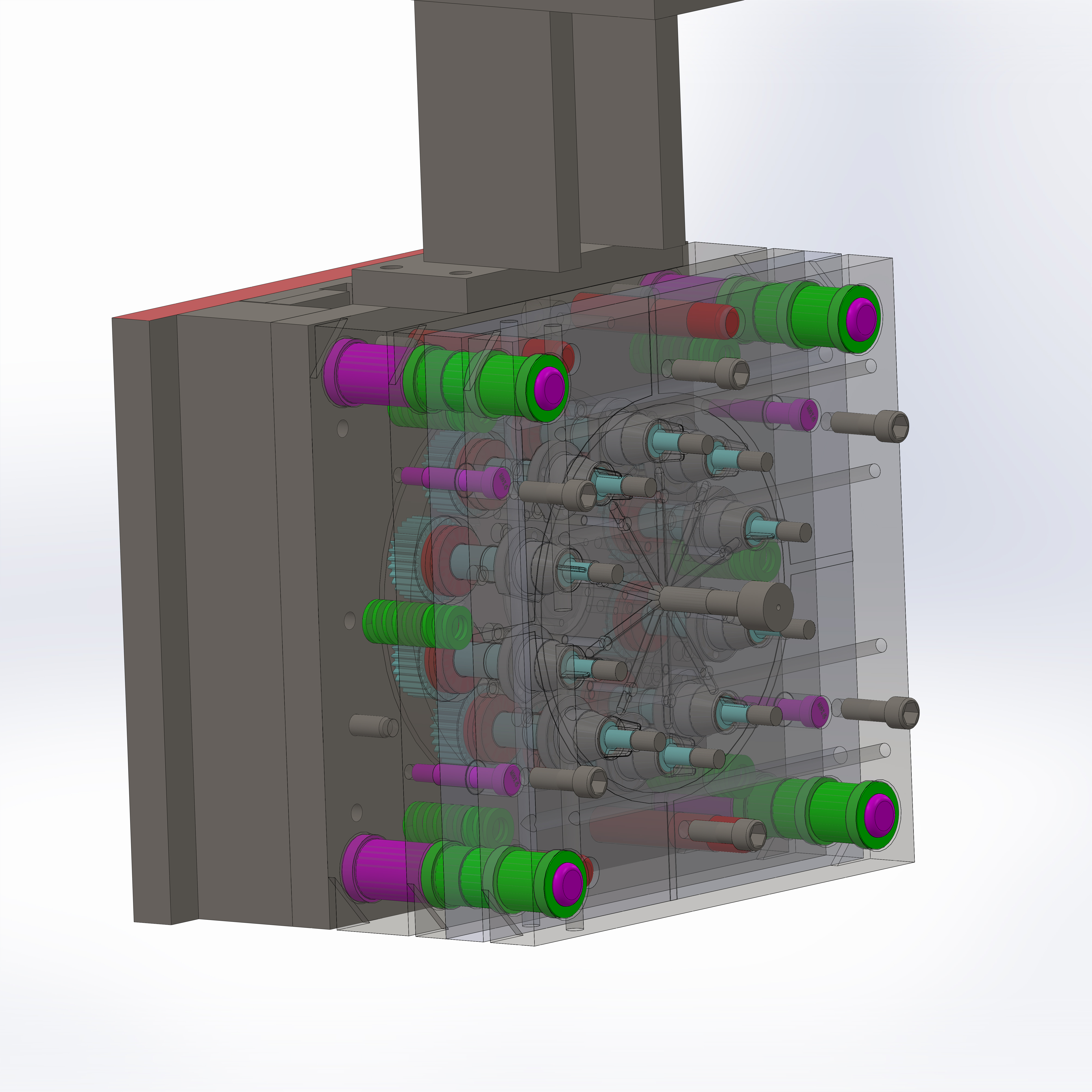 10-cavity-nut-mold-assembly-gear-box-demolding-system-1